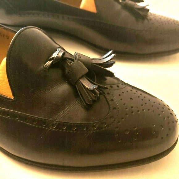 Ferragamo Studio Wing Tip Tassel Loafers 9.5D main image 5